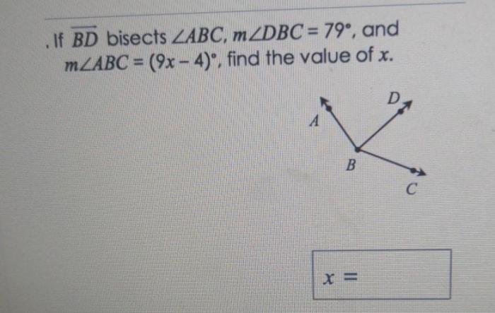 Given that ba bisects dbc