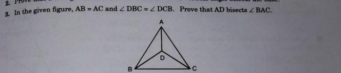 Given that ba bisects dbc